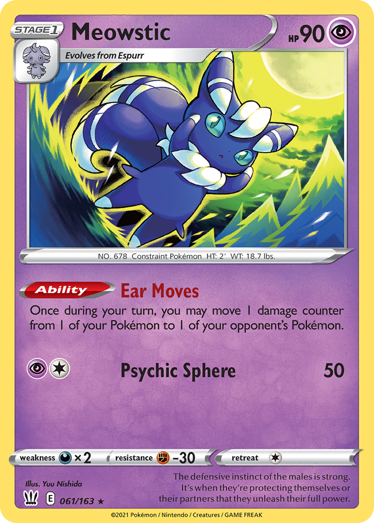 Meowstic 61/163 — English Pokémon Battle Styles (2021) card