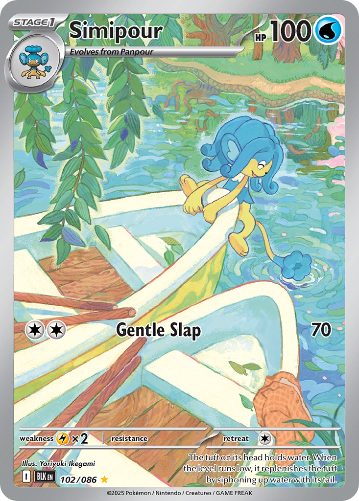 Simipour 102/86 — English Pokémon Black Bolt (2025)