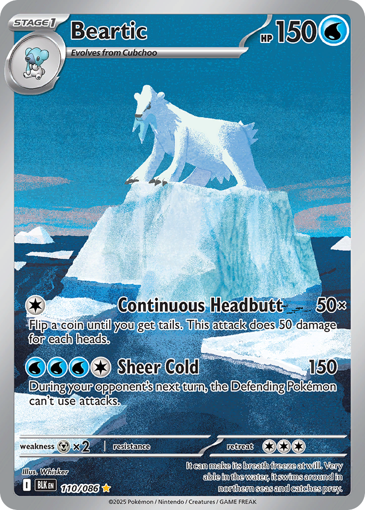 Beartic 110/86 — English Pokémon Black Bolt (2025)