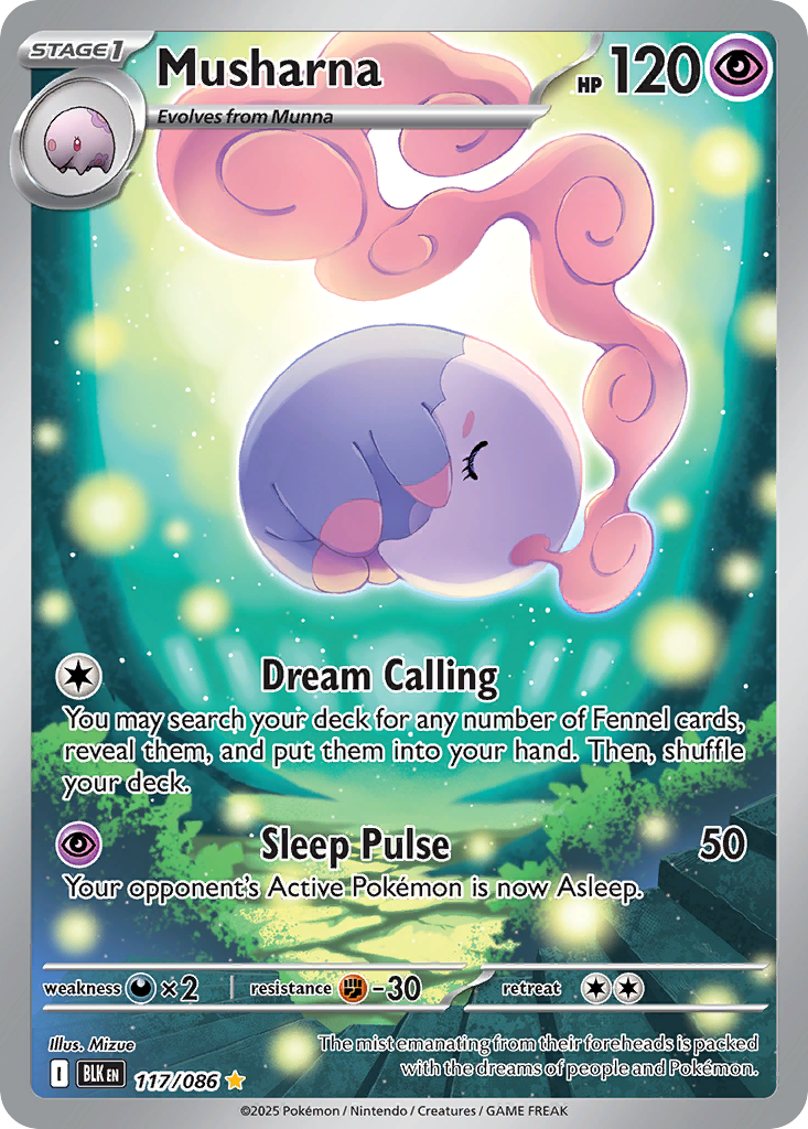 Musharna 117/86 — English Pokémon Black Bolt (2025)