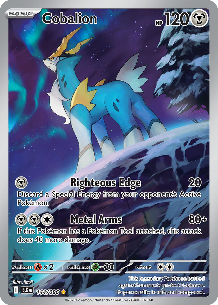Cobalion 144/86 — English Pokémon Black Bolt (2025)