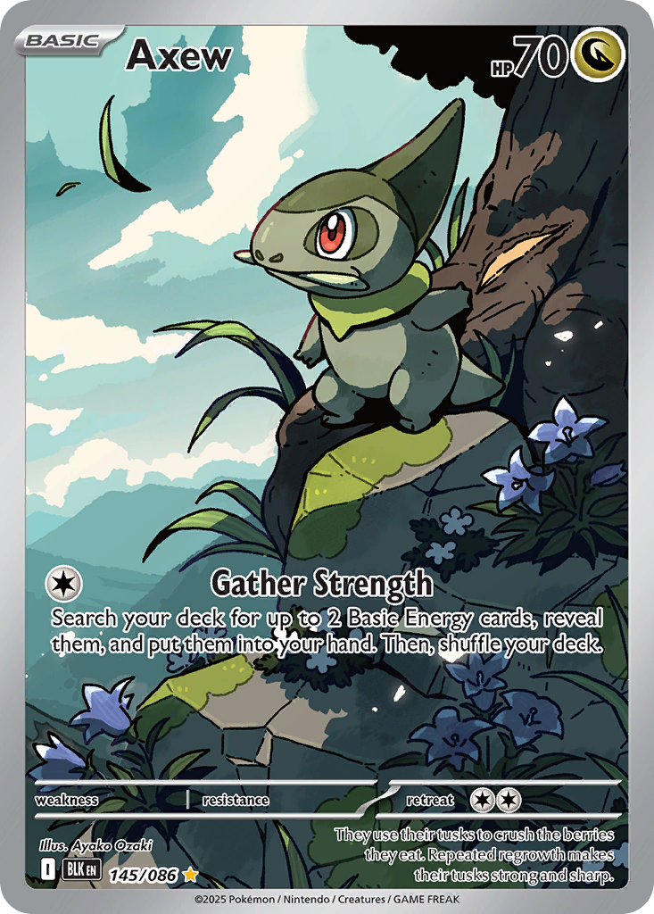Axew 145/86 — English Pokémon Black Bolt (2025)