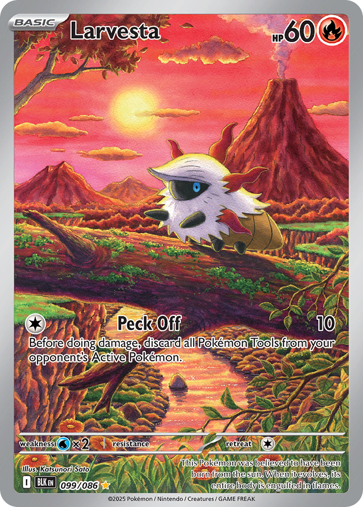 Larvesta 99/86 — English Pokémon Black Bolt (2025)