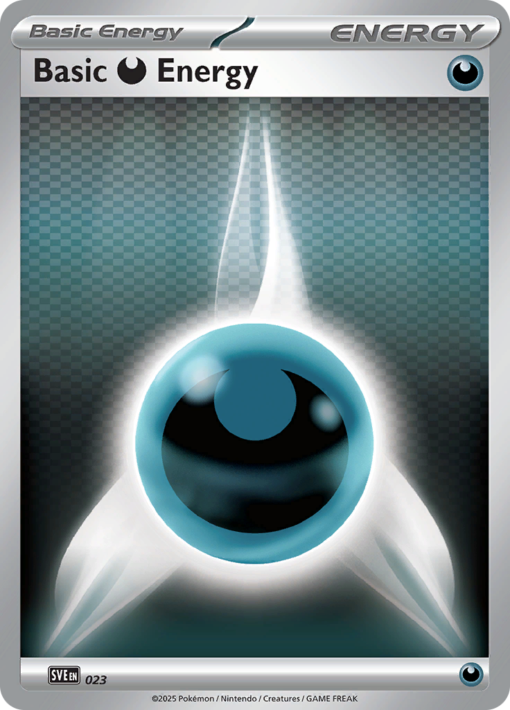 Basic Darkness Energy SVE 023 — Pokémon Black Bolt Tinsel Holo Energy catalogue reference