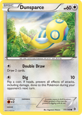 Dunsparce 111/149 Pokémon card from Boundaries Crossed (2012), English Common