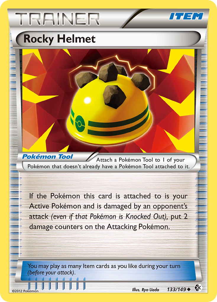 Rocky Helmet 133/149 Pokémon card from Boundaries Crossed (2012), English Uncommon