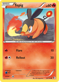 Tepig 24/149 Pokémon card from Boundaries Crossed (2012), English Common