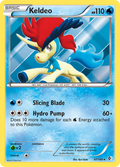 Keldeo 47/149 Pokémon card from Boundaries Crossed (2012), English Rare Holo