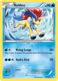 Keldeo 48/149 Pokémon card from Boundaries Crossed (2012), English Rare