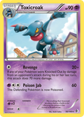 Toxicroak 66/149 Pokémon card from Boundaries Crossed (2012), English Rare
