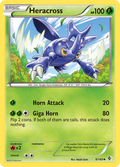 Heracross 8/149 Pokémon card from Boundaries Crossed (2012), English Uncommon