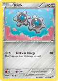 Klink 97/149 Pokémon card from Boundaries Crossed (2012), English Uncommon