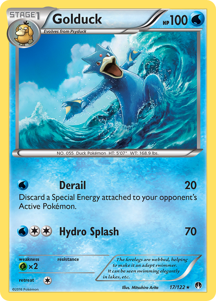 Golduck 17/122 English Pokémon card from BREAKpoint (2016)