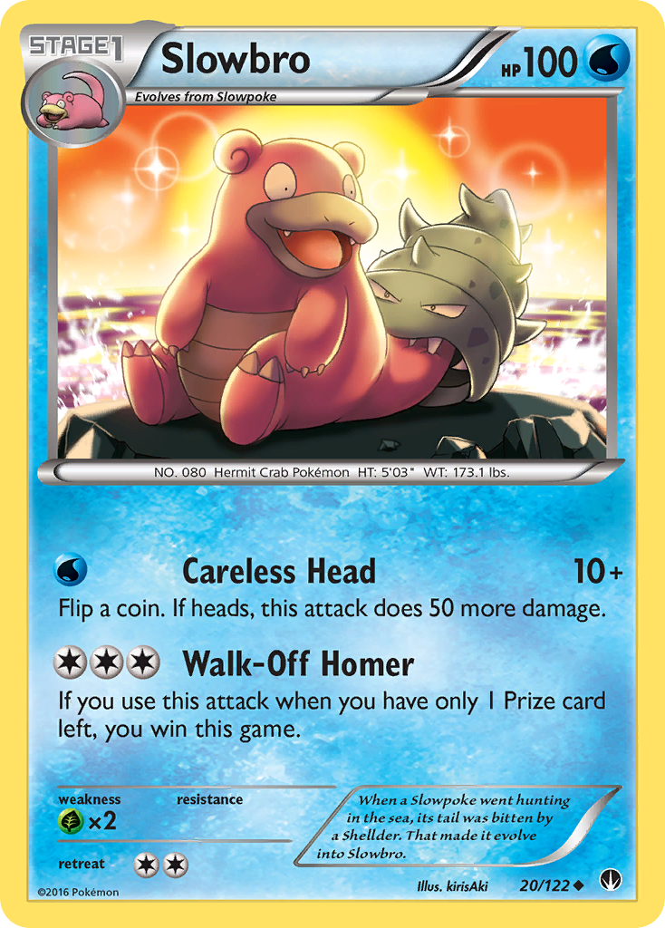 Slowbro 20/122 English Pokémon card from BREAKpoint (2016)