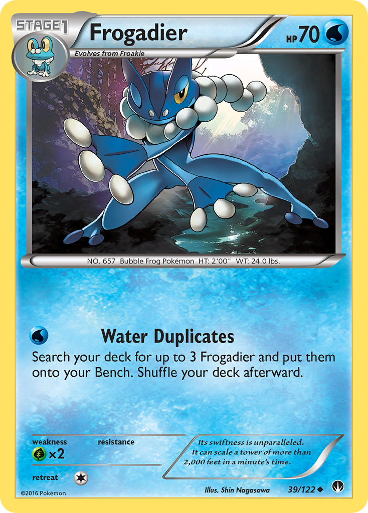 Frogadier 39/122 English Pokémon card from BREAKpoint (2016)
