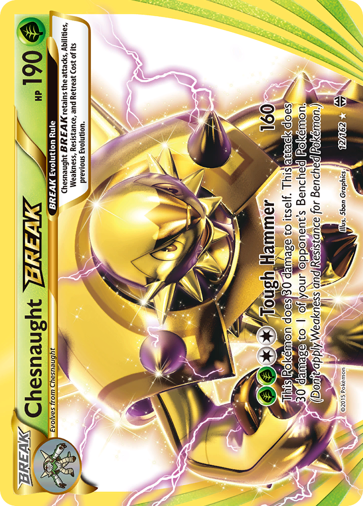 Chesnaught BREAK 12/162 English Pokémon card from BREAKthrough (2015)
