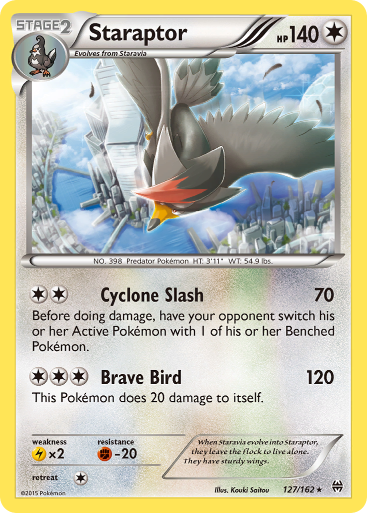 Staraptor 127/162 English Pokémon card from BREAKthrough (2015)
