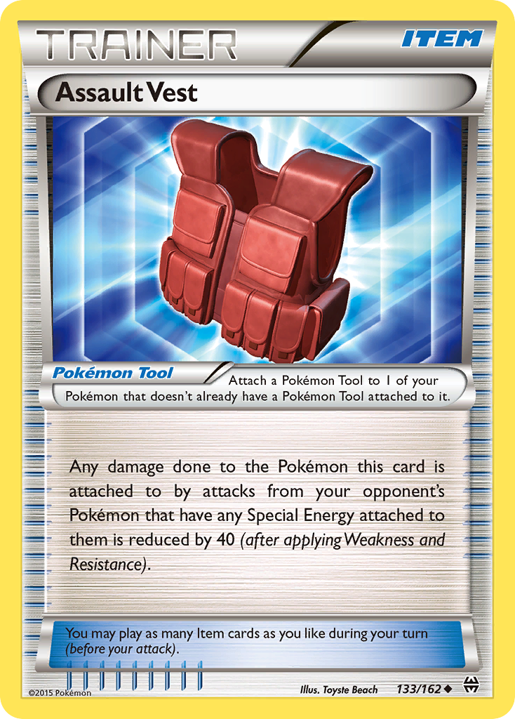 Assault Vest 133/162 English Pokémon card from BREAKthrough (2015)