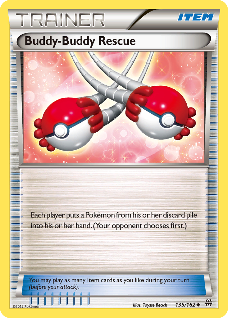 Buddy-Buddy Rescue 135/162 English Pokémon card from BREAKthrough (2015)
