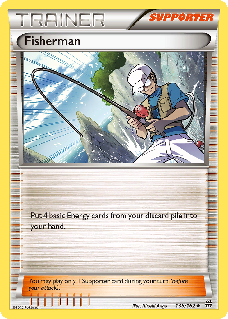 Fisherman 136/162 English Pokémon card from BREAKthrough (2015)