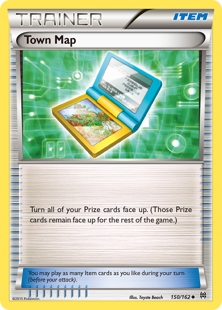 Town Map 150/162 English Pokémon card from BREAKthrough (2015)