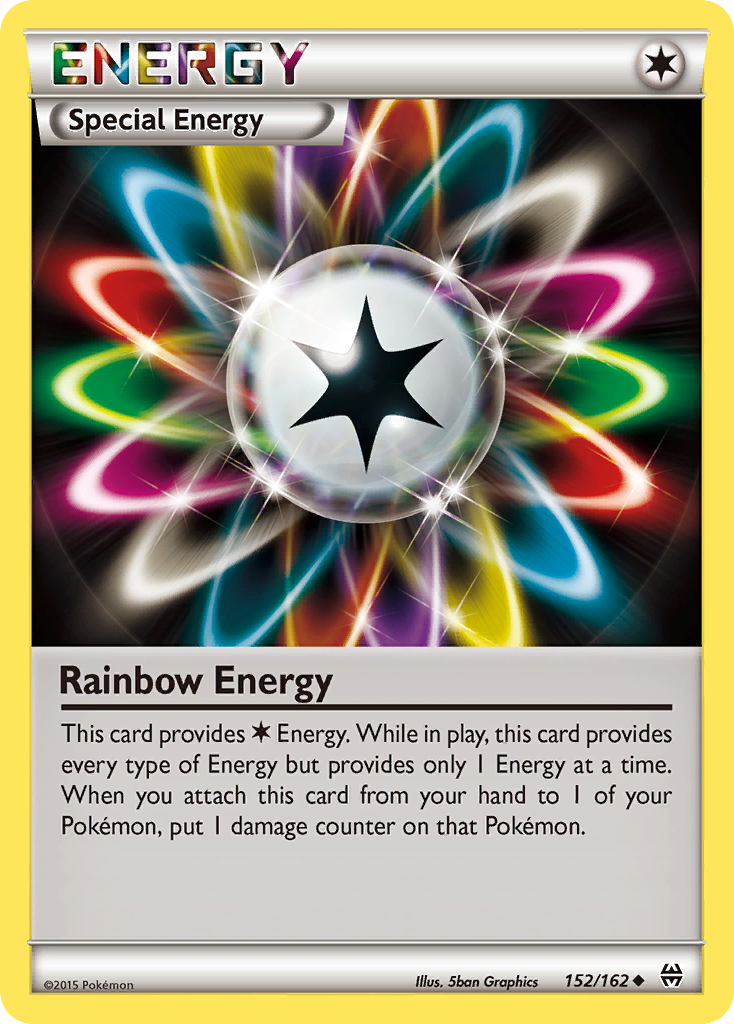 Rainbow Energy 152/162 English Pokémon card from BREAKthrough (2015)