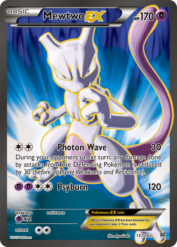 Mewtwo-EX 157/162 English Pokémon card from BREAKthrough (2015)