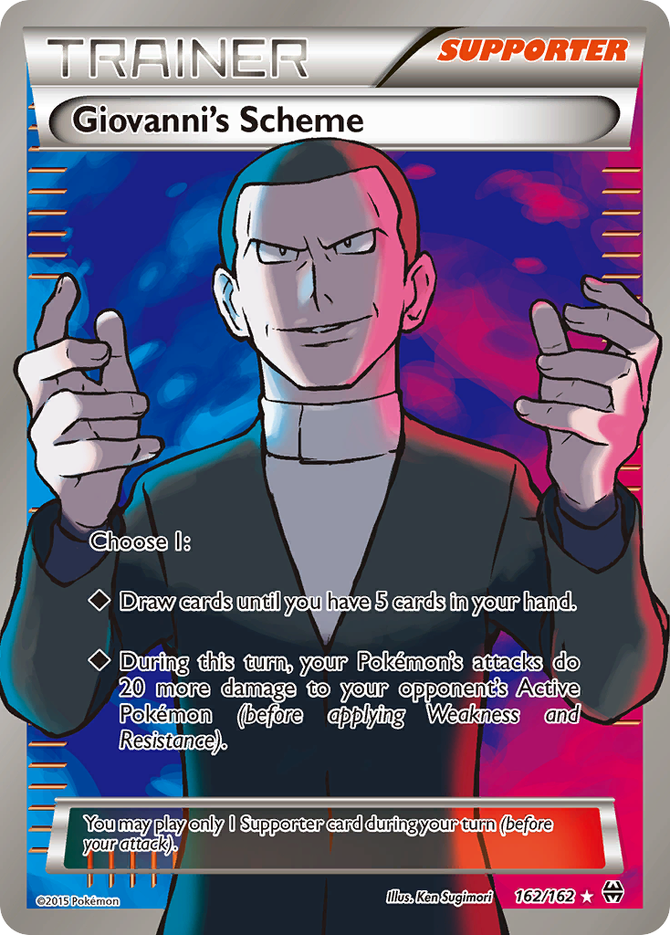 Giovanni's Scheme 162/162 English Pokémon card from BREAKthrough (2015)