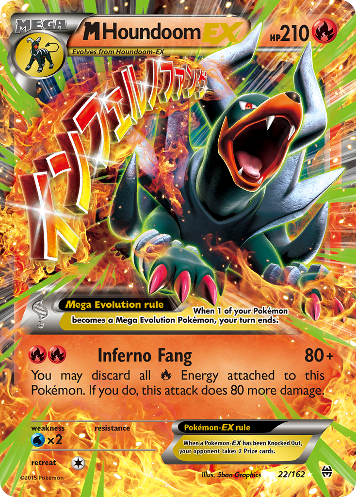 M Houndoom-EX 22/162 English Pokémon card from BREAKthrough (2015)