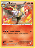 Braixen 26/162 English Pokémon card from BREAKthrough (2015)