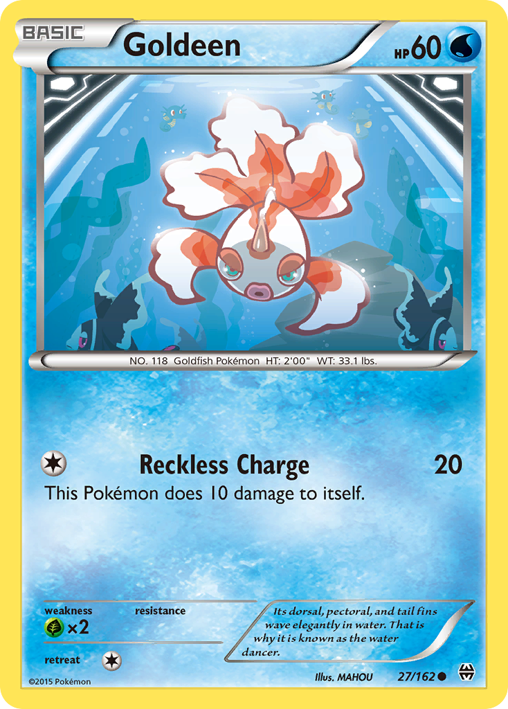 Goldeen 27/162 English Pokémon card from BREAKthrough (2015)