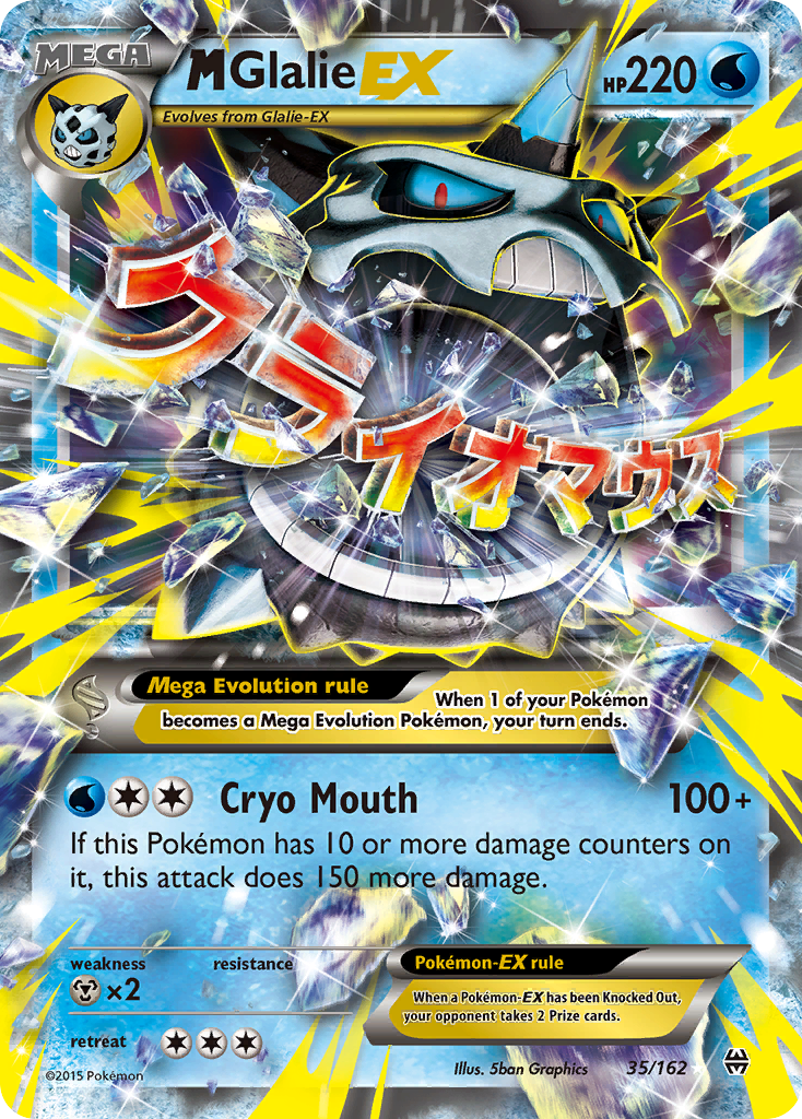 M Glalie-EX 35/162 English Pokémon card from BREAKthrough (2015)