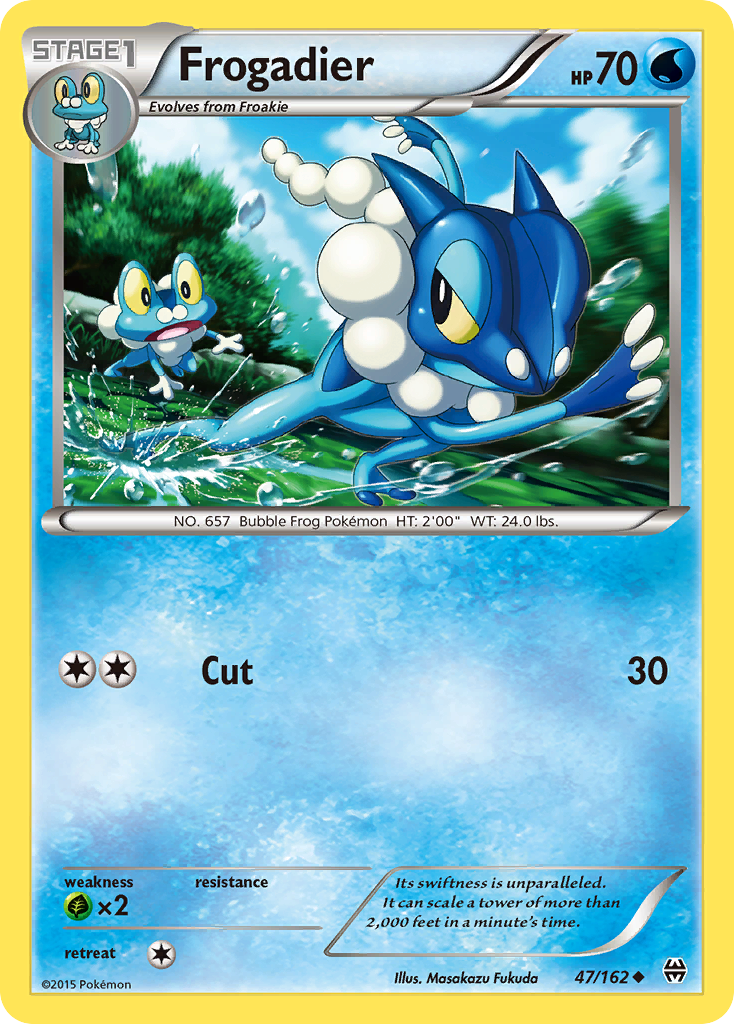 Frogadier 47/162 English Pokémon card from BREAKthrough (2015)