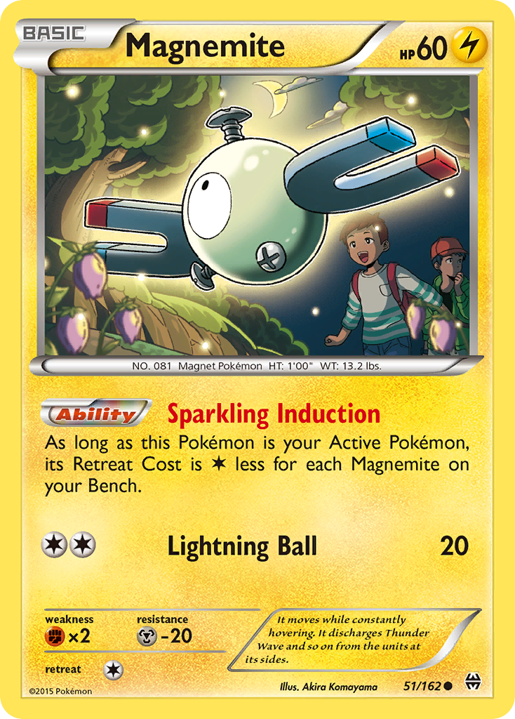Magnemite 51/162 English Pokémon card from BREAKthrough (2015)
