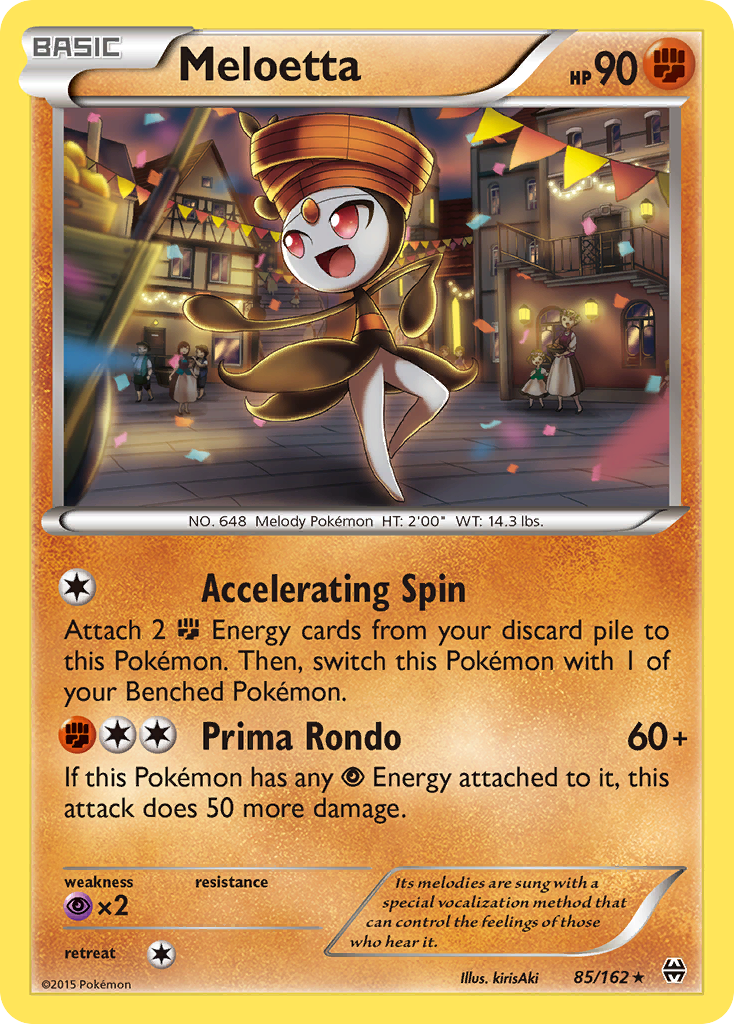 Meloetta 85/162 English Pokémon card from BREAKthrough (2015)