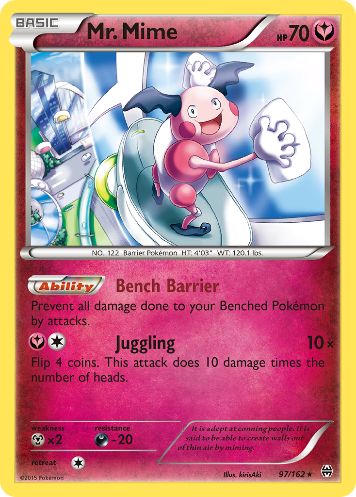 Mr. Mime 97/162 English Pokémon card from BREAKthrough (2015)