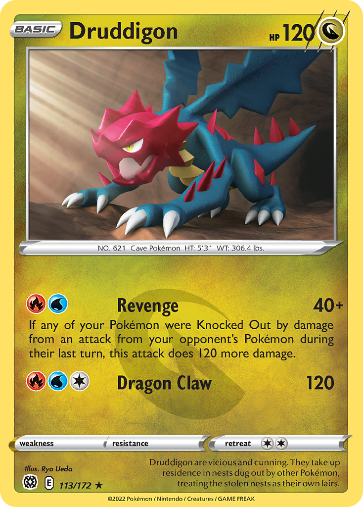 Druddigon 113/172 — English Pokémon Brilliant Stars (2022)