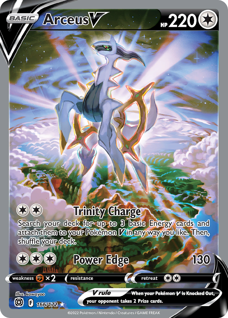 Arceus V 166/172 — English Pokémon Brilliant Stars (2022)
