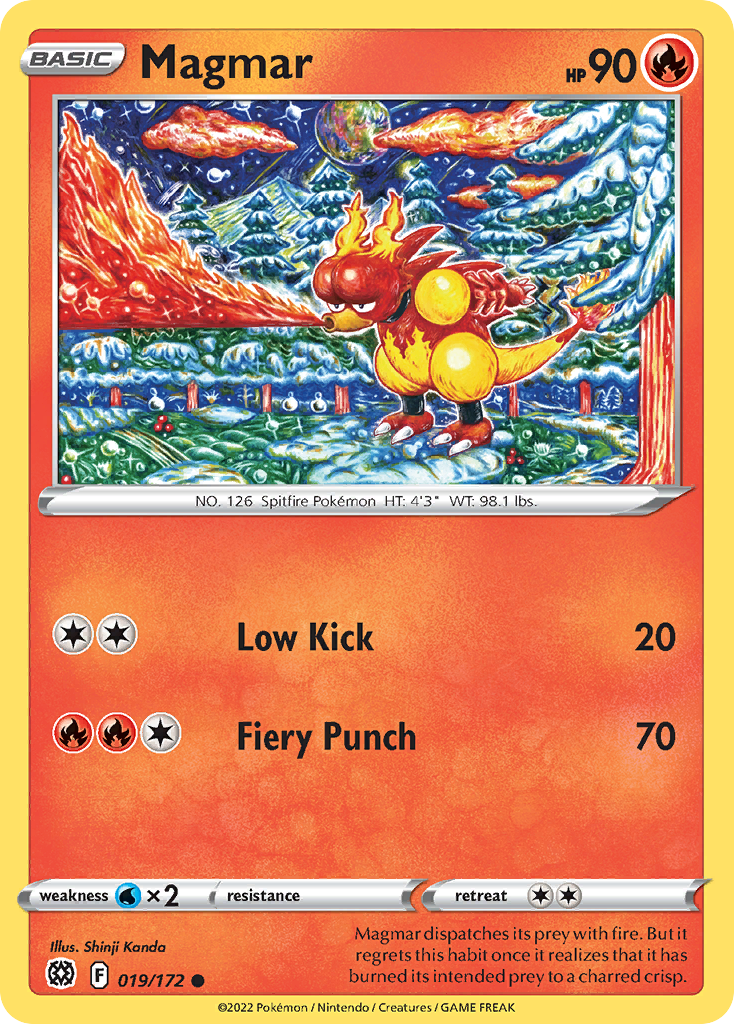 Magmar 19/172 — English Pokémon Brilliant Stars (2022)
