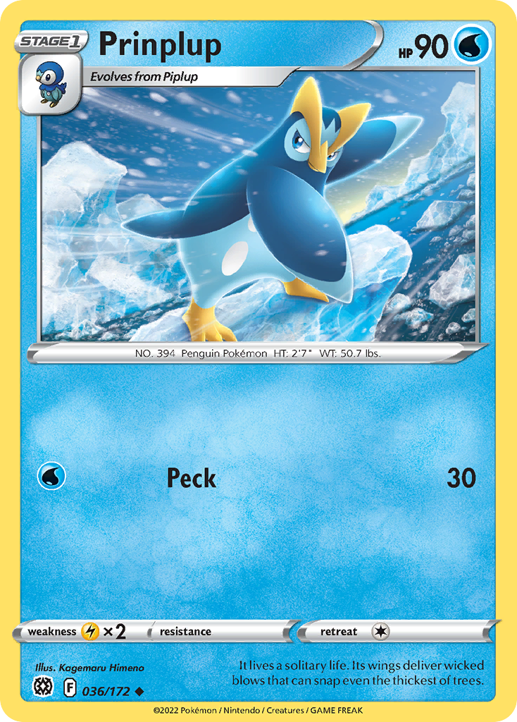 Prinplup 36/172 — English Pokémon Brilliant Stars (2022)