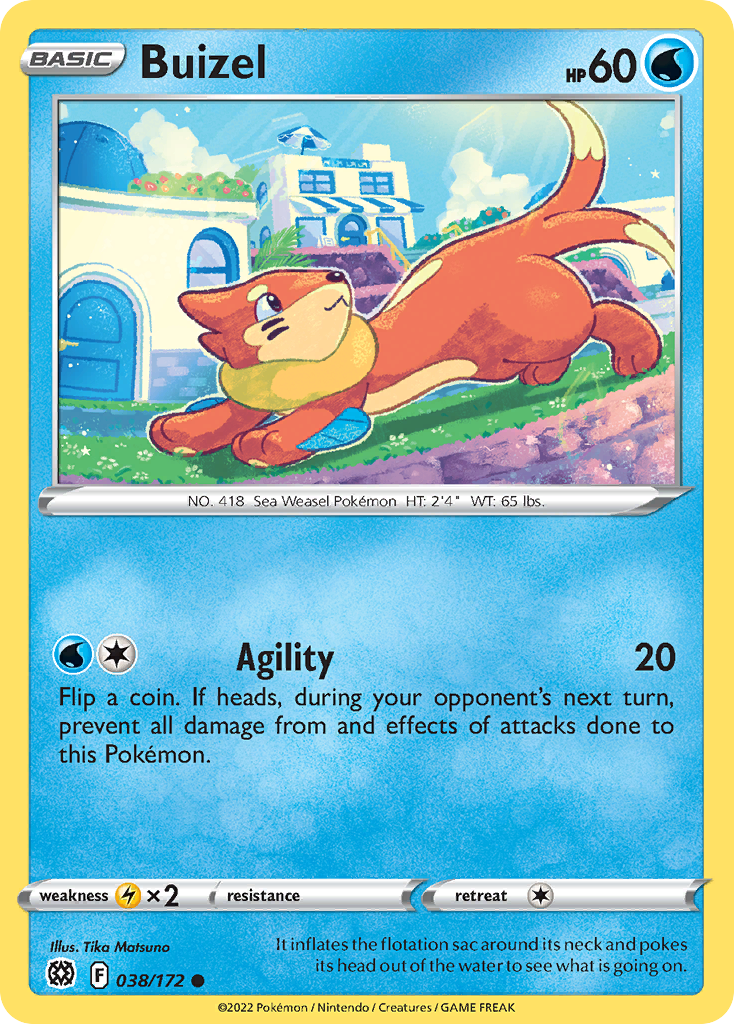 Buizel 38/172 — English Pokémon Brilliant Stars (2022)