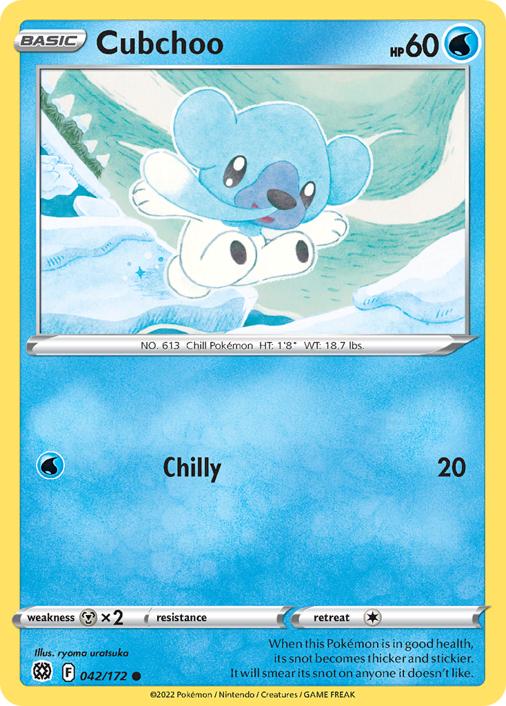 Cubchoo 42/172 — English Pokémon Brilliant Stars (2022)