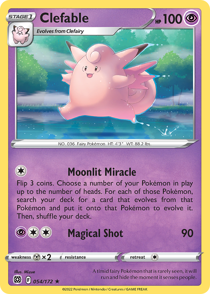 Clefable 54/172 — English Pokémon Brilliant Stars (2022)