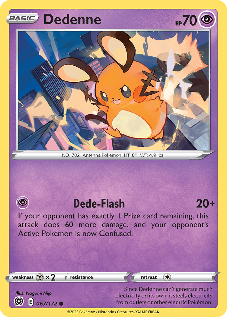 Dedenne 67/172 — English Pokémon Brilliant Stars (2022)