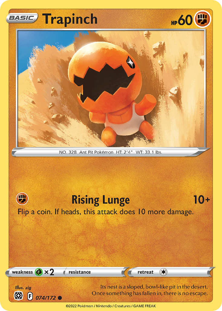 Trapinch 74/172 — English Pokémon Brilliant Stars (2022)