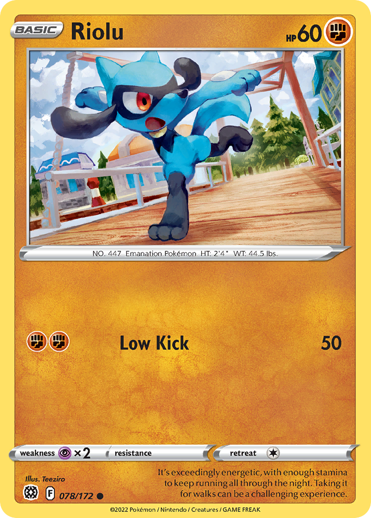 Riolu 78/172 — English Pokémon Brilliant Stars (2022)