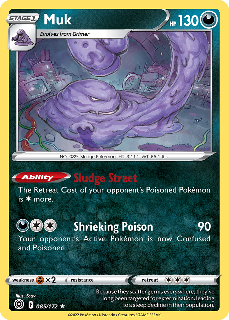 Muk 85/172 — English Pokémon Brilliant Stars (2022)