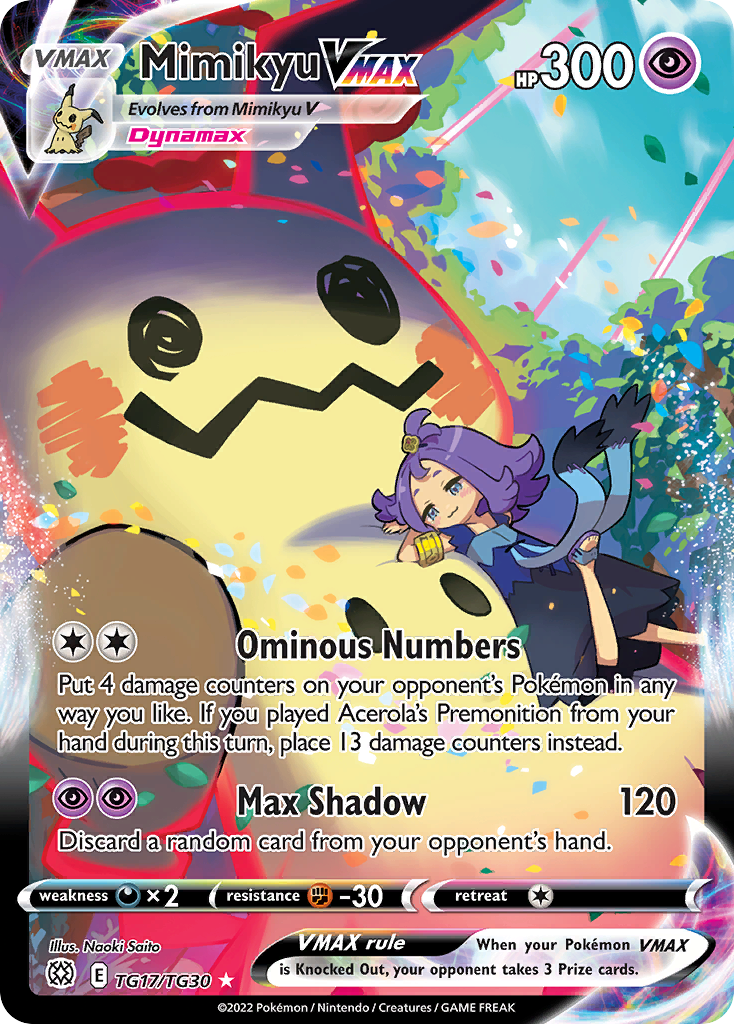 Mimikyu VMAX TG17/TG30 — English Pokémon Brilliant Stars Trainer Gallery (2022)