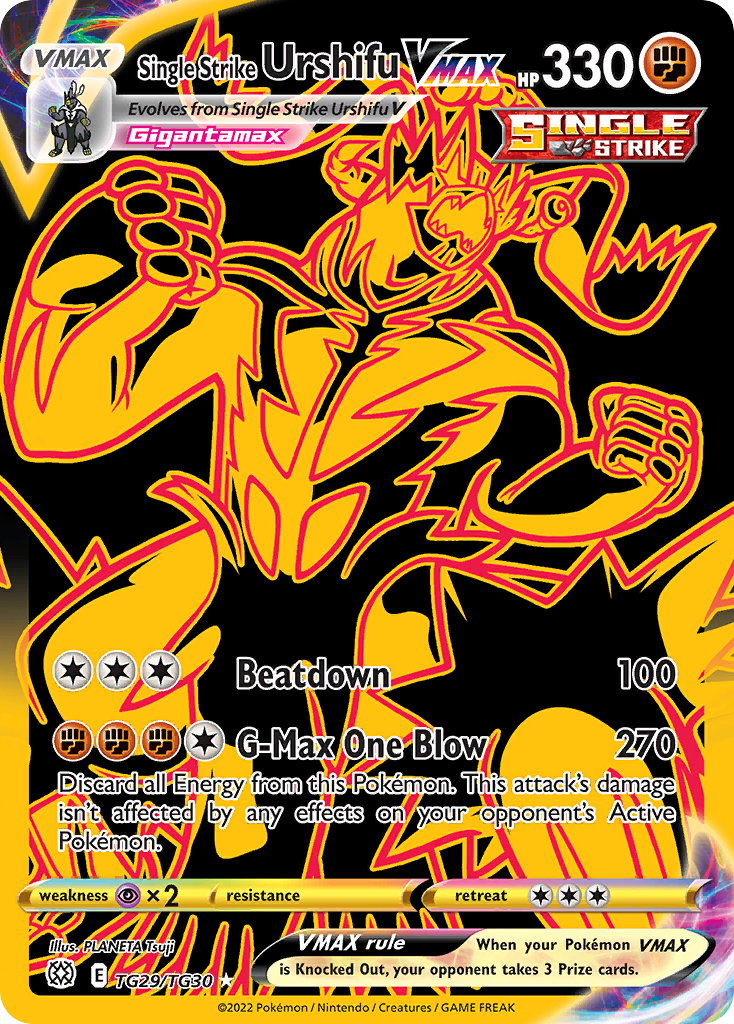 Single Strike Urshifu VMAX TG29/TG30 — English Pokémon Brilliant Stars Trainer Gallery (2022)
