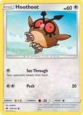 Hoothoot 106/147 English Pokémon card from Burning Shadows (2017)